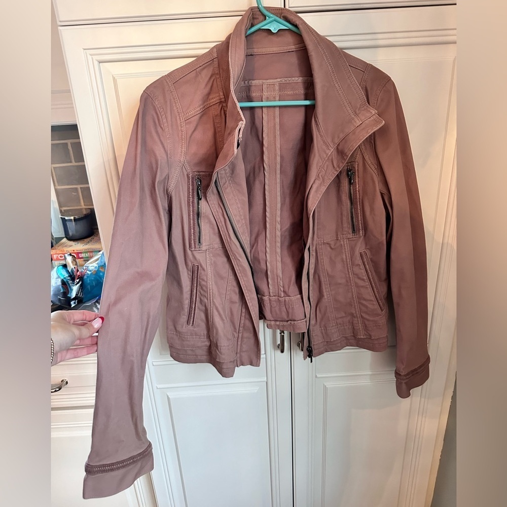 Women's Mauve Moto Jacket Size L
